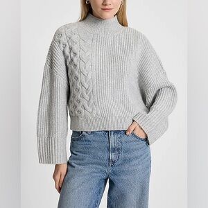Express | Relaxed Neck Cable Knit Sweater